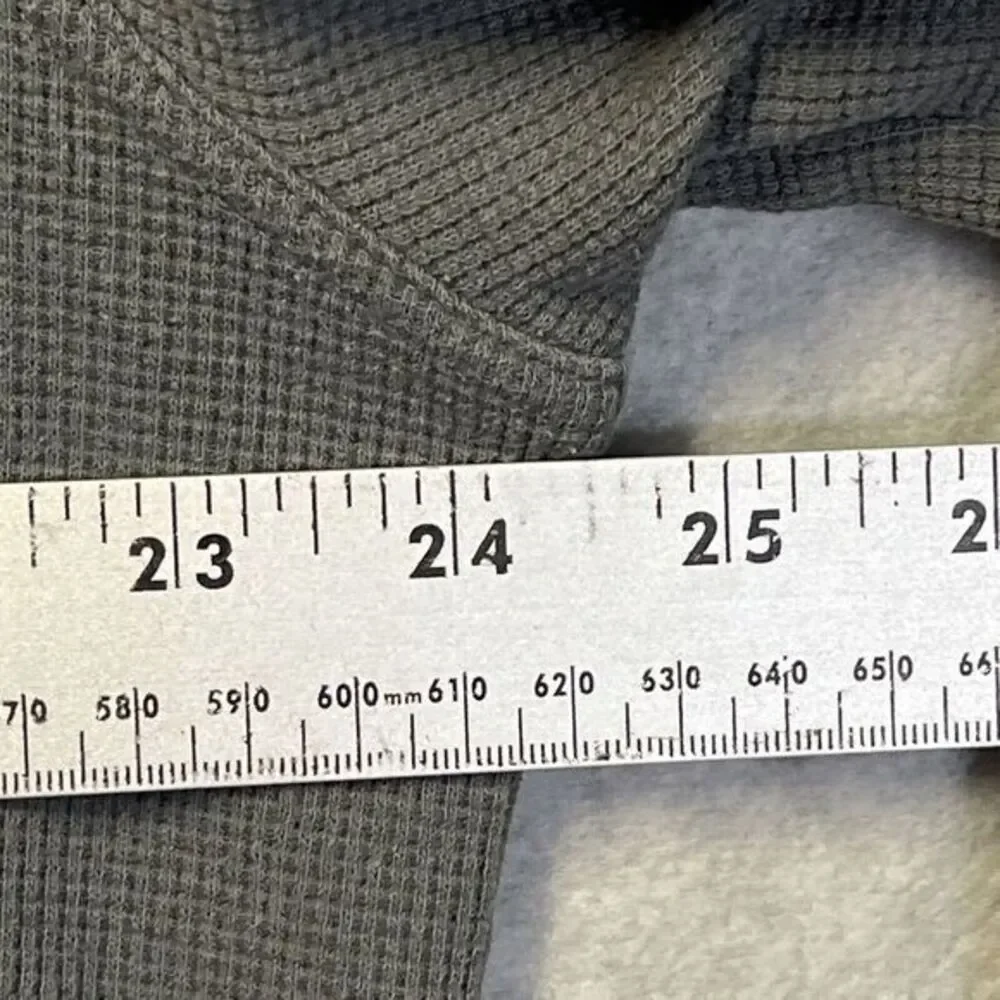BANANA REPUBLIC 1/4 Zip Collared Gray Pullover Thermal Shirt Long Sleeve Mens XL